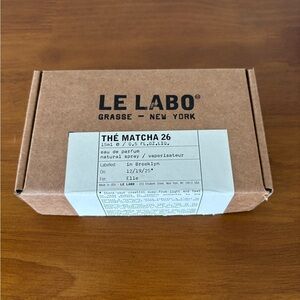 Le Labo Thé Matcha 26 Fragrance in Original Brown Packaging - EMPTY!
